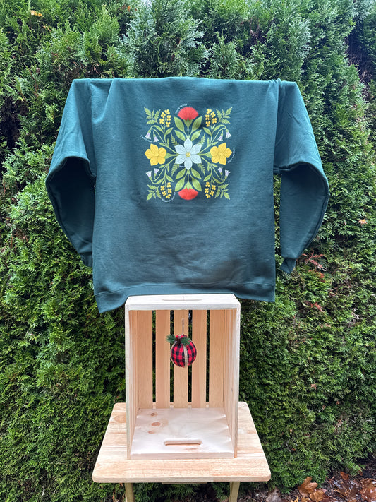 HI X PNW Native Flower Crewneck