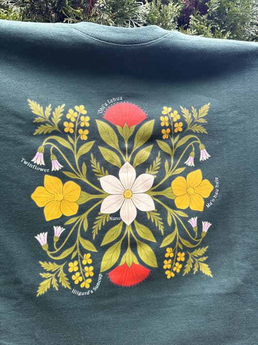 HI X PNW Native Flower Crewneck